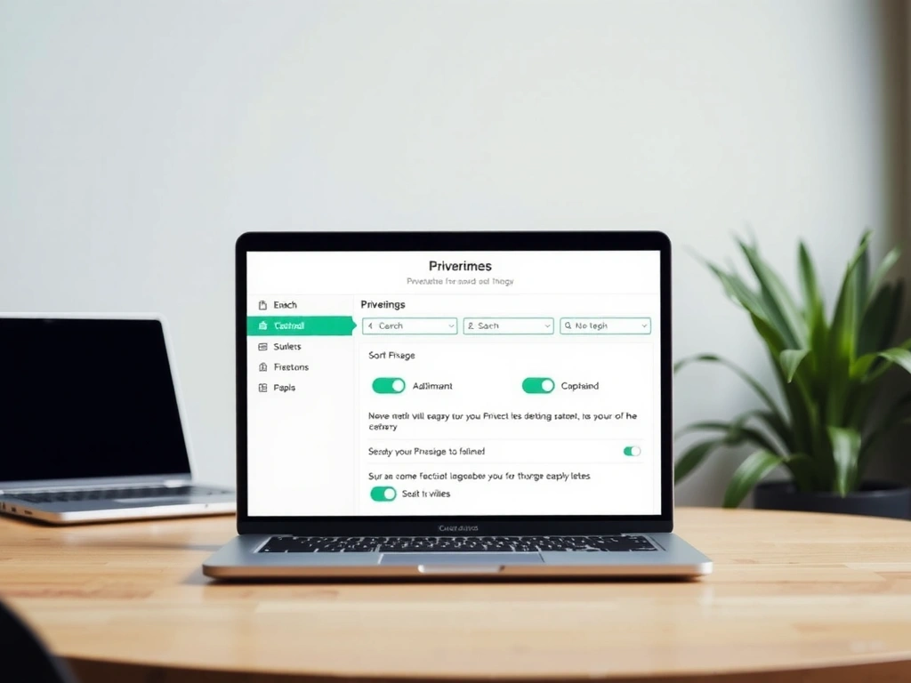 Interface de paramètres de confidentialité